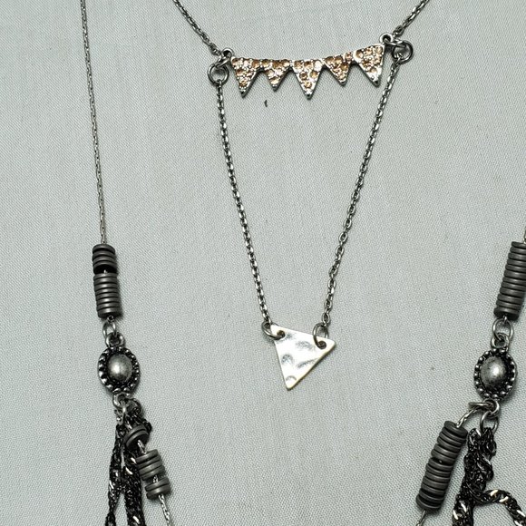 BKE silver layered necklace with stones - Picture 10 of 12